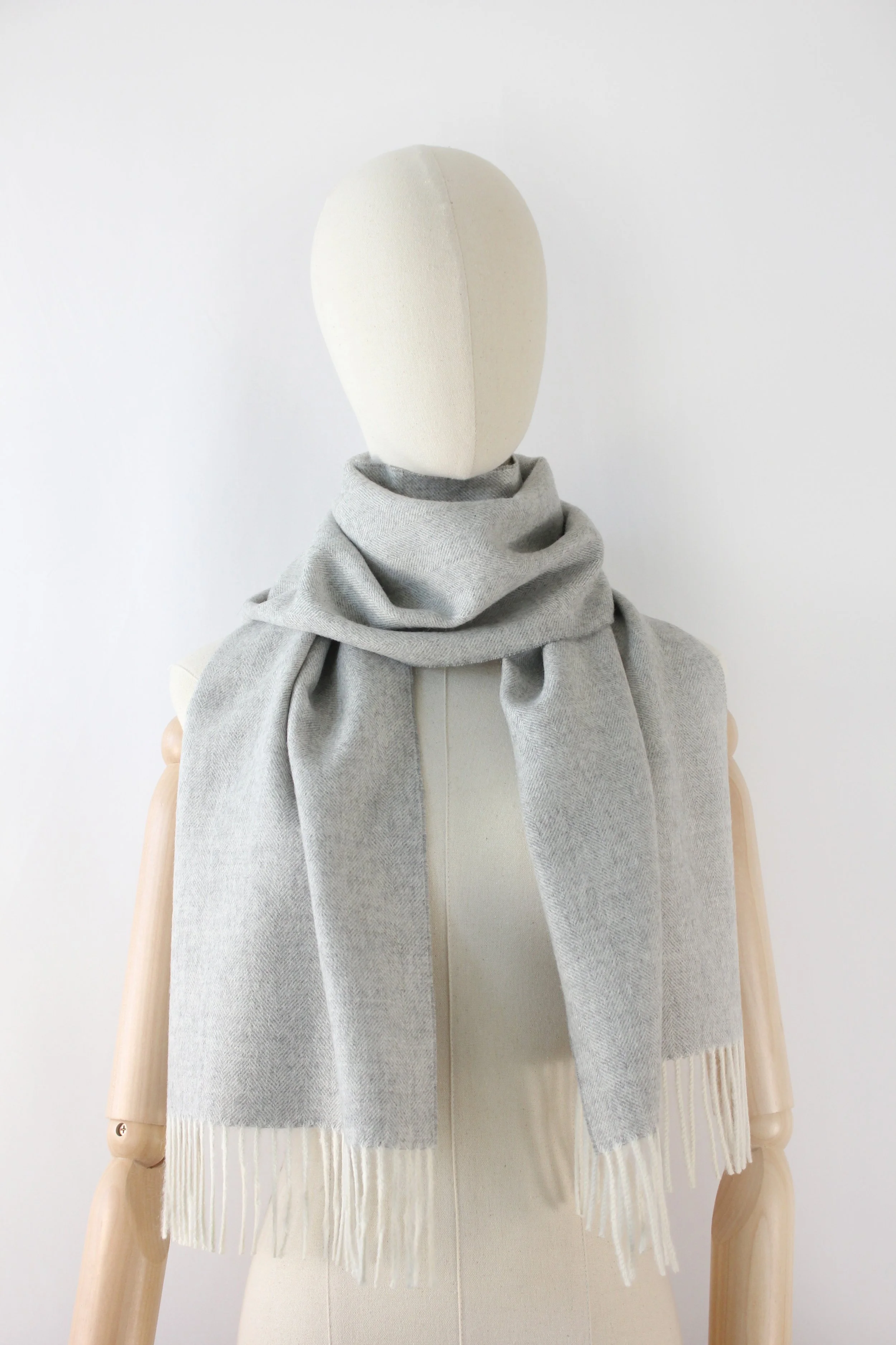 小物 SOFT BRUSHED HERRINGBONE SCARF Foxford Cashmere Scarf | Pink Herringbone